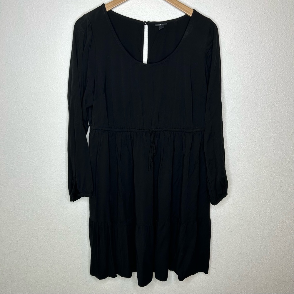 Torrid Black Mini Dress, Sleeves, drawstring waist size 1X